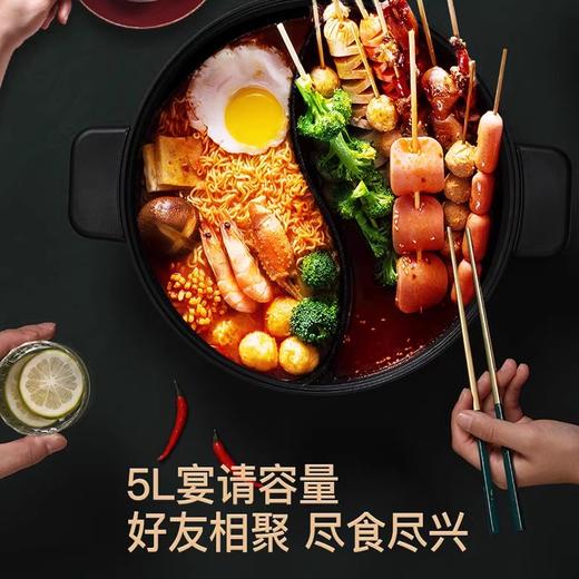 海尔电锅家用电火锅大容量50XY3R电热锅烤肉鸳鸯锅不粘锅智能宿舍 商品图3