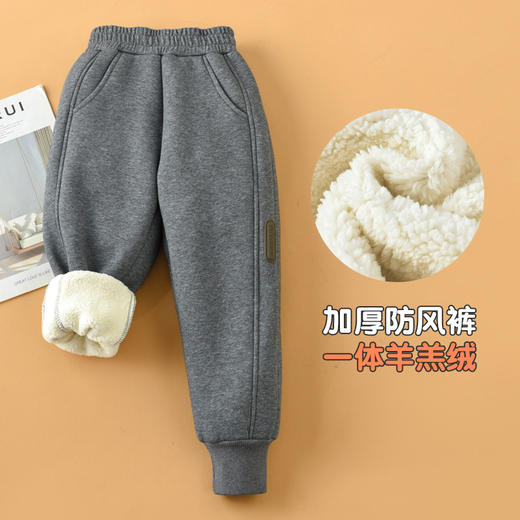【特厚羊羔绒！儿童运动裤】秋冬装童装男童女童加绒加厚裤子，儿童棉裤羊羔绒外穿一体绒运动裤-QQ 商品图7