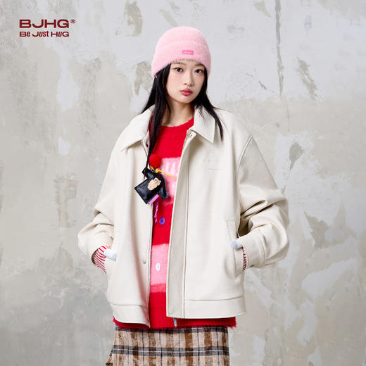 BJHG不计后果秋季美式复古外套男款高级感痞帅PU皮夹克潮牌机车服 商品图3