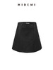 HIDEMI 极简中低腰显瘦拼接立体剪裁不规则拼接设计感短裙半身裙皮裙 商品缩略图4