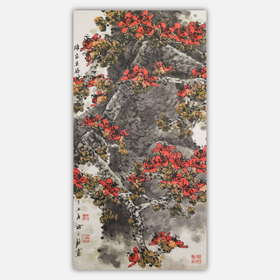 陈永锵国画143x68CM《雄姿英发》一8.75平尺手绘纸本宣纸国画作品[原作编号GH0387]