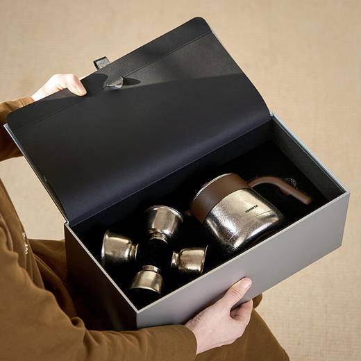 【6F】多样屋（TAYOHYA）钛雅集茶具套装高档礼物客厅欧式一壶四杯带茶隔 钛银 5头 商品图1