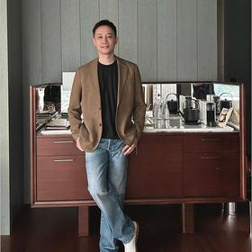 【顺丰包邮】34222 洛诗琳秋冬设计感竹节亚麻格绸男士西装外套1013