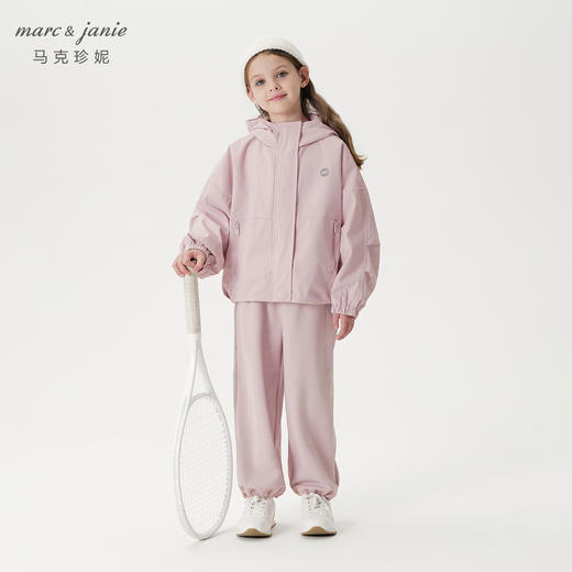 马克珍妮女童城市户外机能防风外套夹克儿童软壳衣秋装新款241236 商品图1