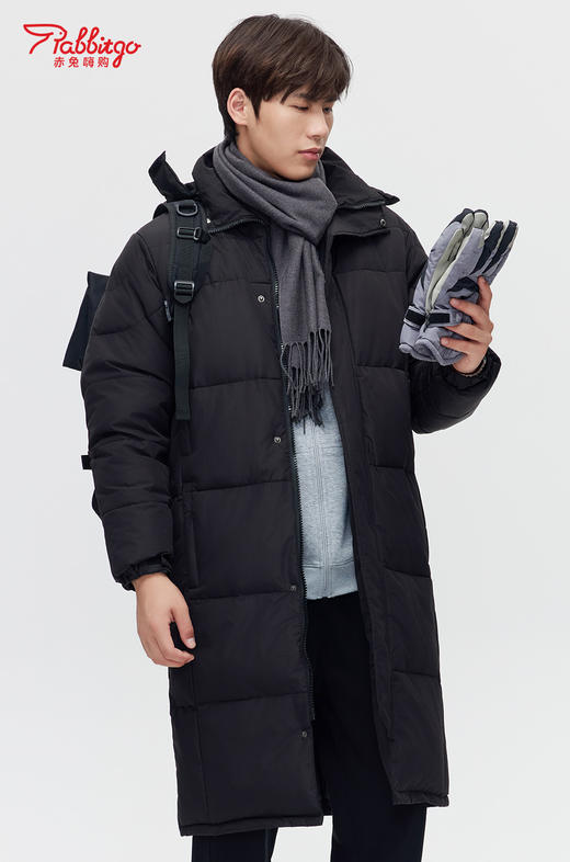 赤兔嗨购羽绒服情侣长款过膝冬季加厚保暖防风防泼水极寒外套 商品图4