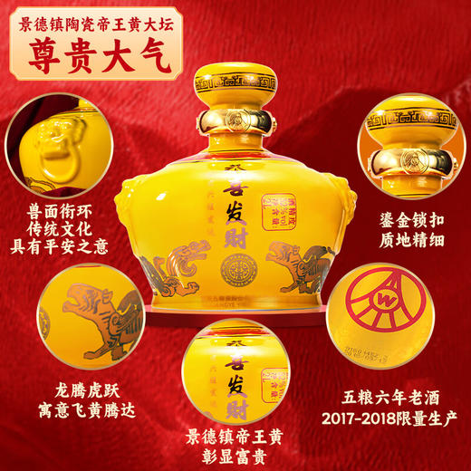 【鼎】五粮液股份出品恭喜发财 52度浓香型白酒  2000ml 商品图3