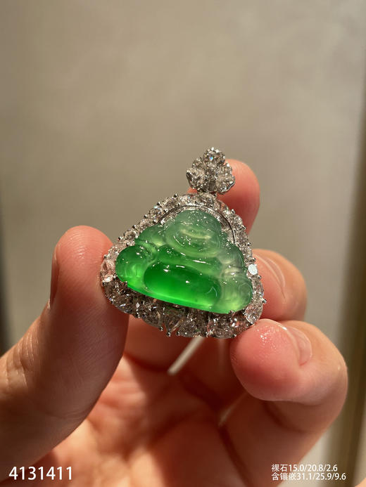 玻璃种木那佛公吊坠【4131411】具体价格微信咨询 商品图0