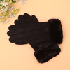 女士德绒麂皮绒食指触屏保暖手套1004 商品缩略图0