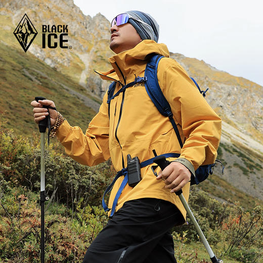 黑冰24新款单层冲锋衣男女同款暴雨级防水耐磨透湿压胶御行者冲锋衣2303 商品图2