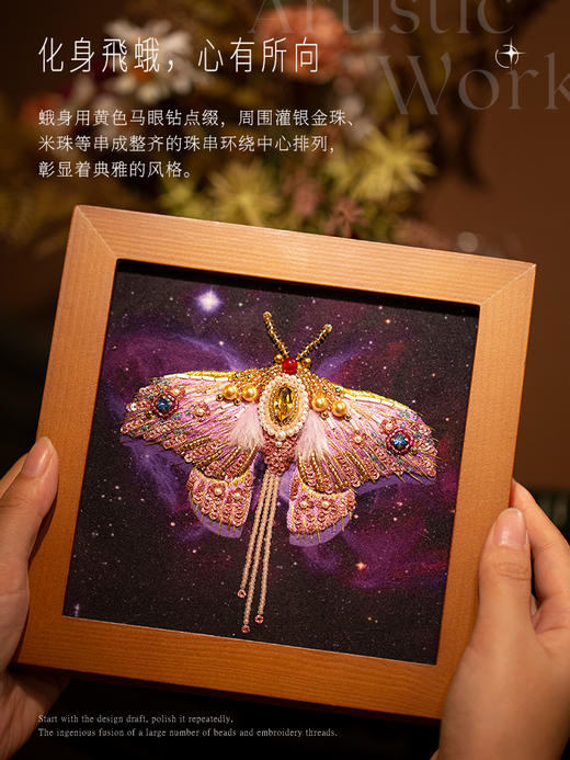 【轻法绣】飞蛾相框画 刺绣材料包 商品图1