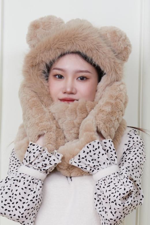 Say Something 加厚保暖一体针织帽 19936 商品图2