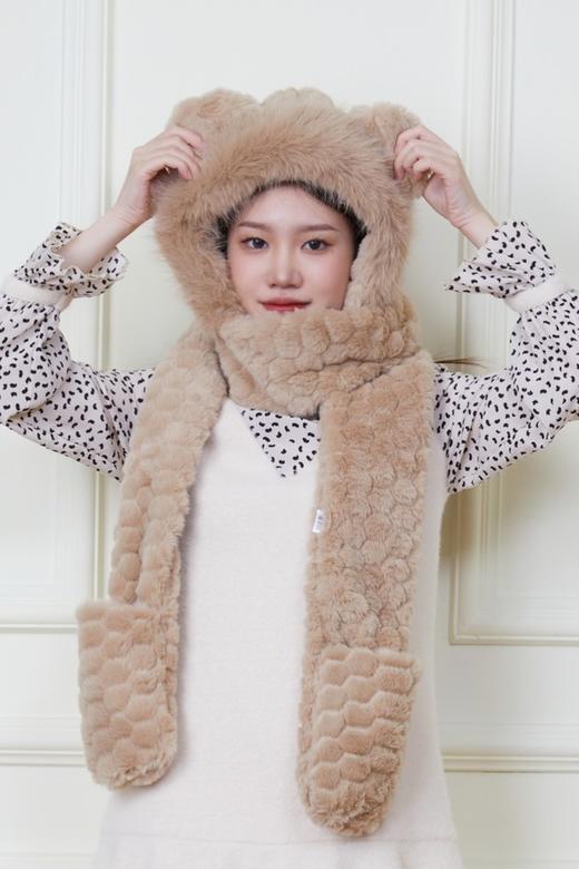 Say Something 加厚保暖一体针织帽 19936 商品图1