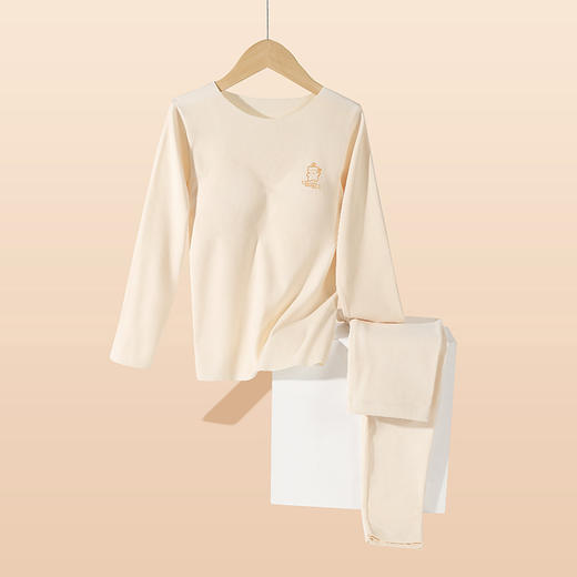 【免穿文胸】德绒女童保暖套装无痕保暖内衣带胸垫桑蚕丝养肤大童秋衣秋裤 商品图6