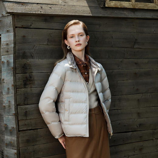 SCOFIELD【密可柔防泼水】正反两穿立领羽绒服2024秋季新款SFJDE4T01S 商品图1