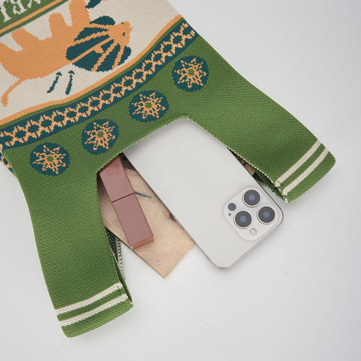 大英博物馆x苏州博物馆亚述系列 萌狮针织手提包 商品图3