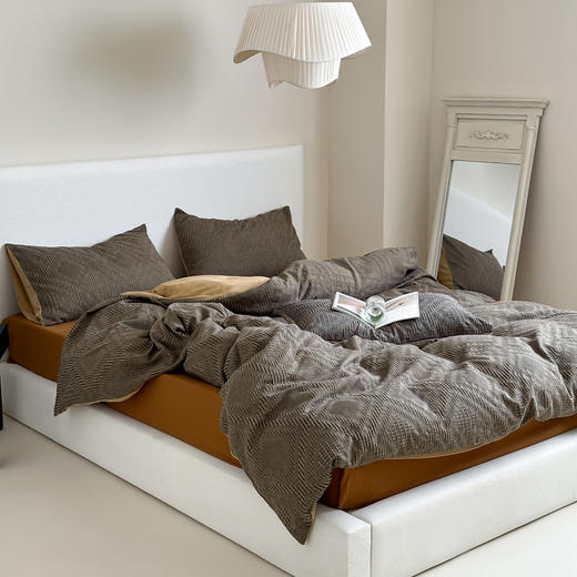 【床上四件套-中古风】AB版华夫格全棉四件套 商品图1