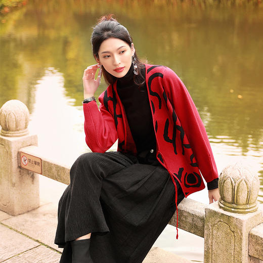 【生肖系列】 瑞年有鱼毛织外套 | 现货加急发 商品图2