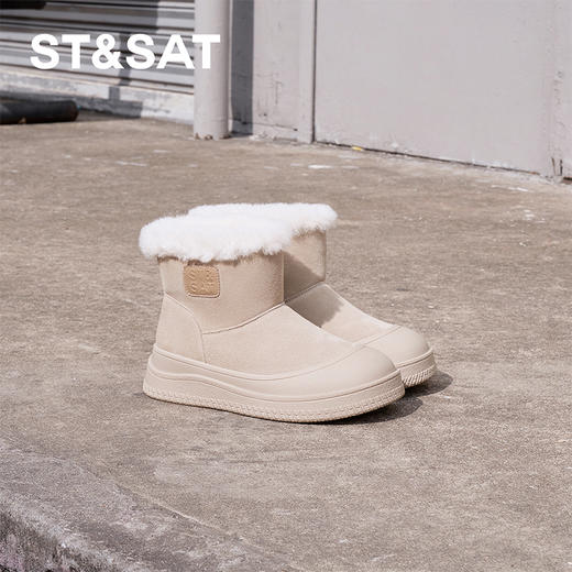 星期六时尚百搭保暖厚绒防滑雪地靴SSC411AC0H 商品图4