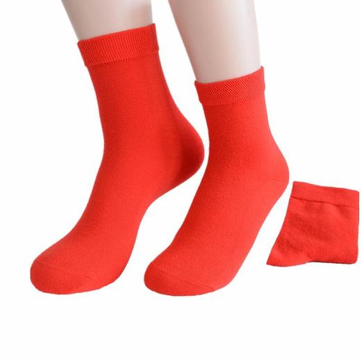 【5双走鸿运过年红袜子】本命年男女中长筒袜 新年大红色发财袜 红年袜 商品图12