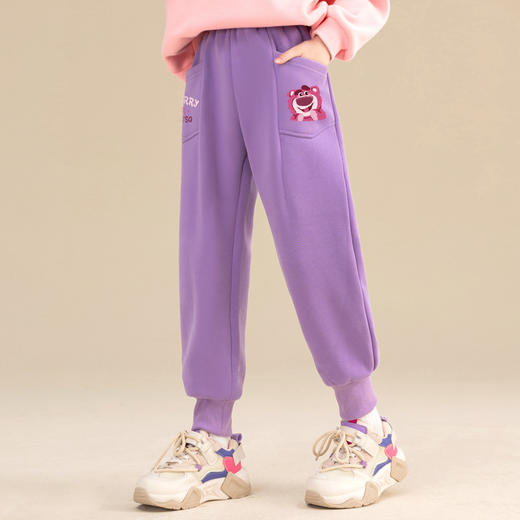 女童裤子秋冬款女大童加绒运动裤儿童棉裤冬季加厚休闲裤冬装长裤 商品图4