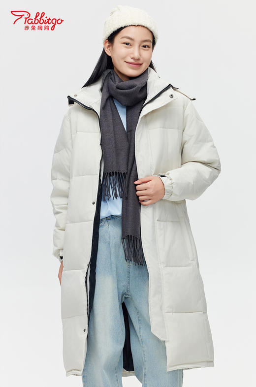 赤兔嗨购羽绒服情侣长款过膝冬季加厚保暖防风防泼水极寒外套 商品图2