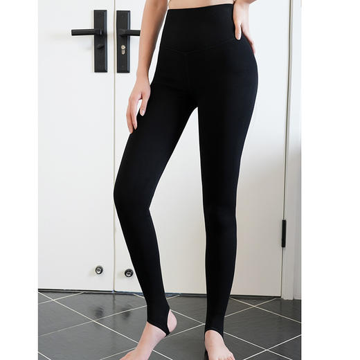 官网499！ 华家400D加绒加厚高腰暖腹羊毛混纺保暖打底裤女 秋冬修身哑光打底袜 商品图3