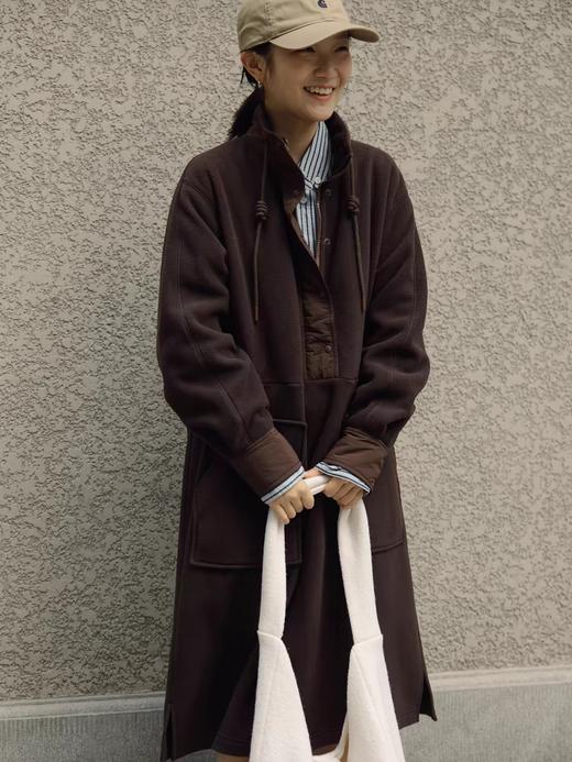 步履不停/4D31155C/双面摇粒绒立领连衣裙软糯保暖卫衣裙 商品图2