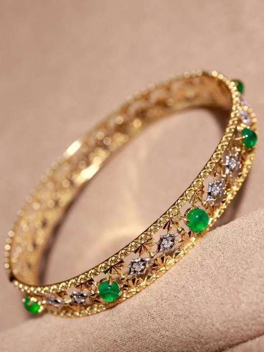 1.39ct蛋面祖母绿手镯 商品图1