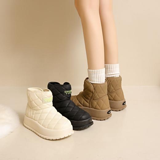 加绒保暖厚底雪地靴增高棉鞋女（4-1111） 商品图6