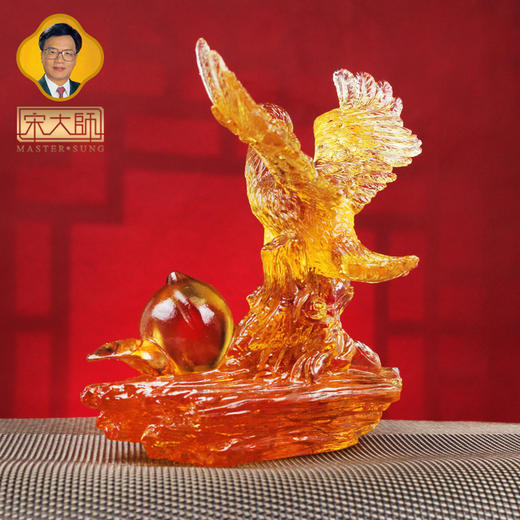 宋韶光大师新款 大展鸿图 财富古法琉璃摆件礼品饰物 商品图3