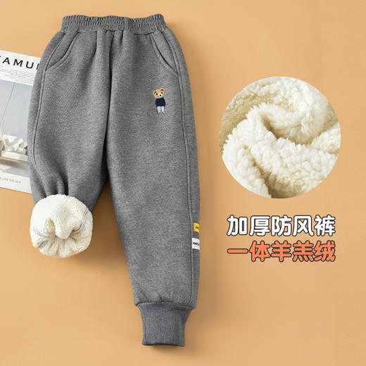 【特厚羊羔绒！儿童运动裤】秋冬装童装男童女童加绒加厚裤子，儿童棉裤羊羔绒外穿一体绒运动裤-QQ 商品图6