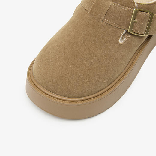 西遇勃肯鞋厚底加绒女新款冬季全包毛毛博肯鞋外穿保暖棉鞋子D4147832 商品图4