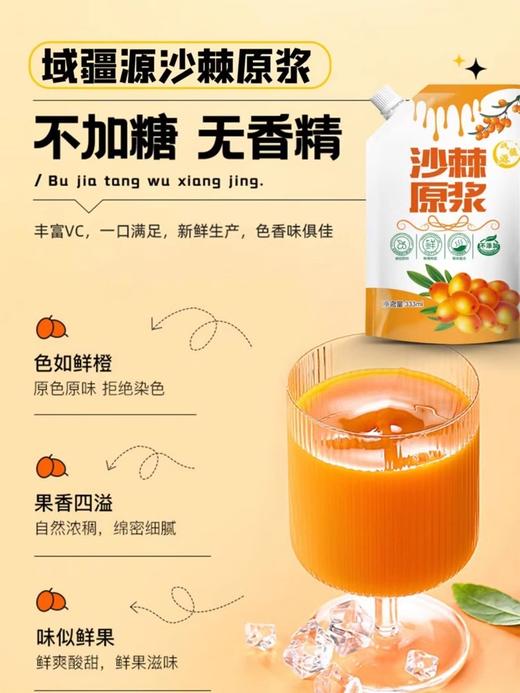 【严选】新疆域疆源沙棘原浆礼盒装 6袋/333ml   （厂家直发） 商品图4