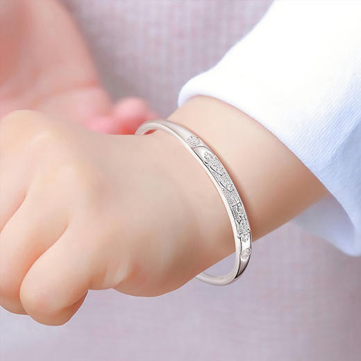 Winy9999足银年岁吉祥宝宝手镯新生儿婴儿百天生日宴伴手礼物 商品图3