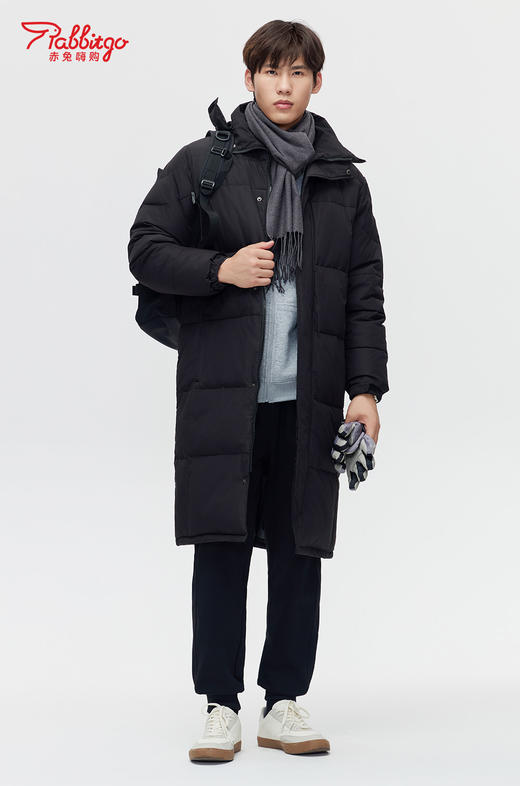 赤兔嗨购羽绒服情侣长款过膝冬季加厚保暖防风防泼水极寒外套 商品图6