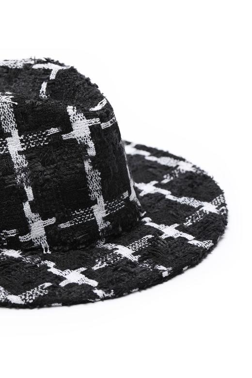 EIGHTH AVENUE 黑白编织格纹渔夫帽 8403 商品图2