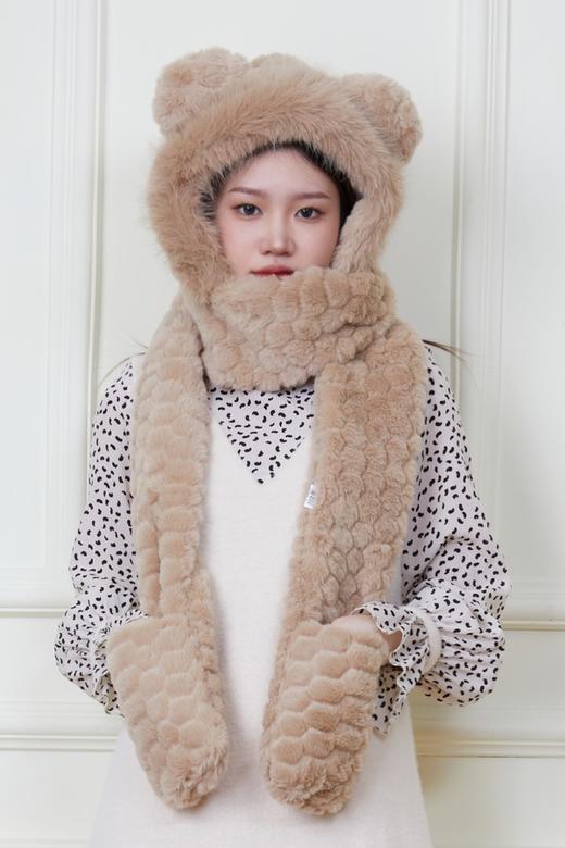 Say Something 加厚保暖一体针织帽 19936 商品图0