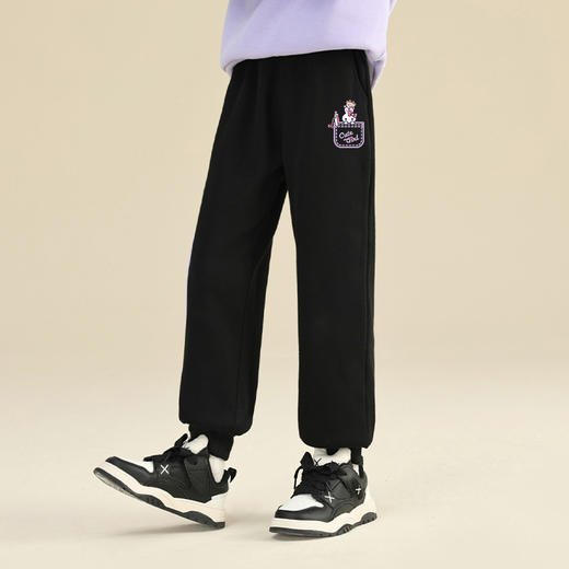 女童裤子秋冬款女大童加绒运动裤儿童棉裤冬季加厚休闲裤冬装长裤 商品图2