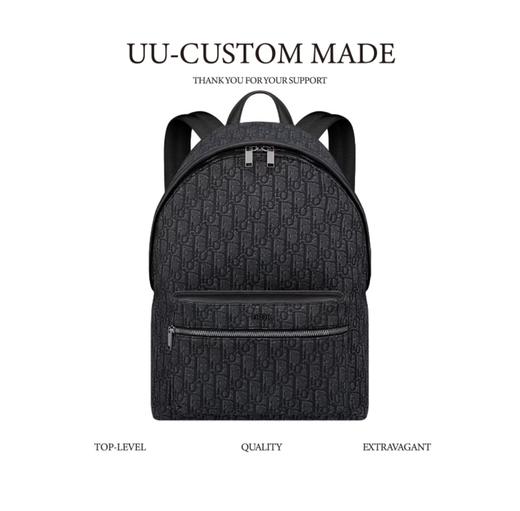 DIOR迪奥 Rider Oblique经典大容量刺绣老花满印暗纹提花 织物 背包双肩包 常规  黑色（CB） 商品图0