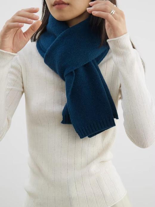 步履不停/4D13230C/柔软条纹肌理立领白色咖色羊毛打底衫 商品图1