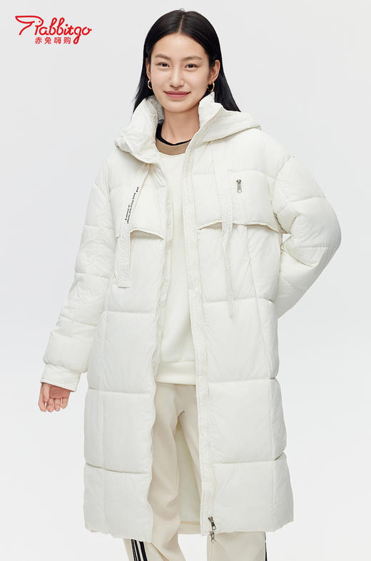 赤兔嗨购爆款羽绒棉服女中长款过膝2024冬季新款韩版棉袄宽松加厚棉衣外套 商品图4