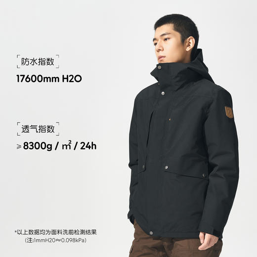 北极狐 防水冲锋衣 羽绒内胆两件套 男士户外保暖防风衣09242127 商品图1