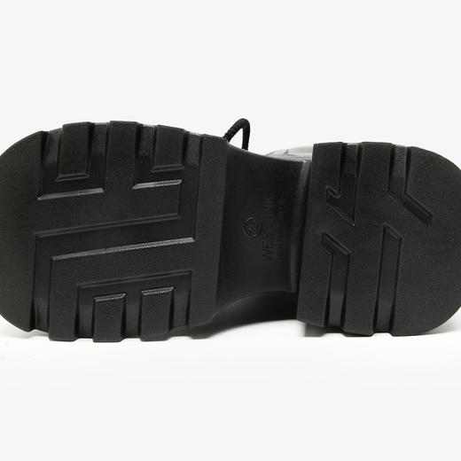 西遇厚底马丁靴女新款秋冬英伦单靴小个子增高松糕圆头短靴子V0047888 商品图5