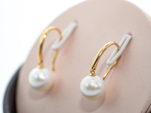 【推荐款】K黄珍珠耳饰 | K金耳环时尚 | 克重8.6 商品图1