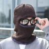 【拍1发2方便搭配使用】冬季保暖通用护脖加厚平檐针织帽骑行保暖帽子圆顶无檐毛圈 商品缩略图4