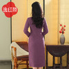 上海逸红颜潇湘2025年春装新品毛呢改良旗袍连衣裙女气质款 商品缩略图4