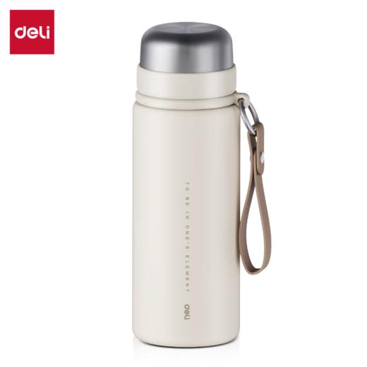 得力LL622保温杯(子弹头)(600mL)(304内胆)(米白色)(彩盒装) 商品图0