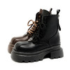 西遇厚底马丁靴女新款秋冬英伦单靴小个子增高松糕圆头短靴子V0047888 商品缩略图4