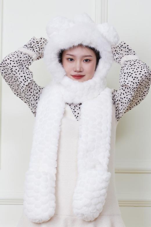 Say Something 加厚保暖一体针织帽 19937 商品图2