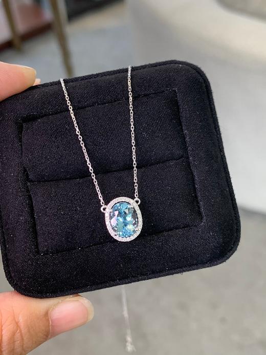 1.61ct刻面海蓝宝锁骨链 商品图3